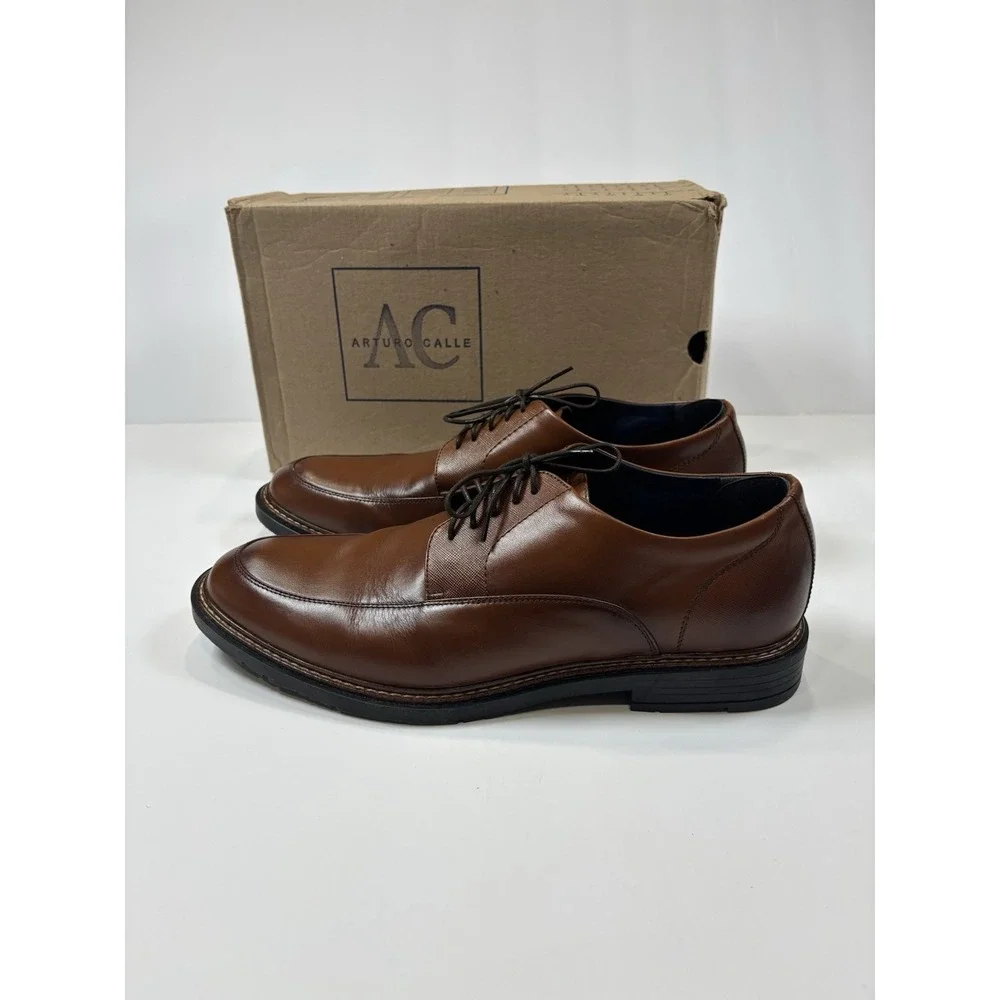 Arturo Calle Men's Brown Leather Derby Dress Shoes US 10 Lace Up Colombia